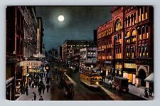 Seattle WA- Washington, First Avenue Looking North, Advertise, Vintage Postcard picture