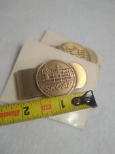 Skoal Smokeless Tobacco VTG Money Clip Brass Cowboy Fence New  picture