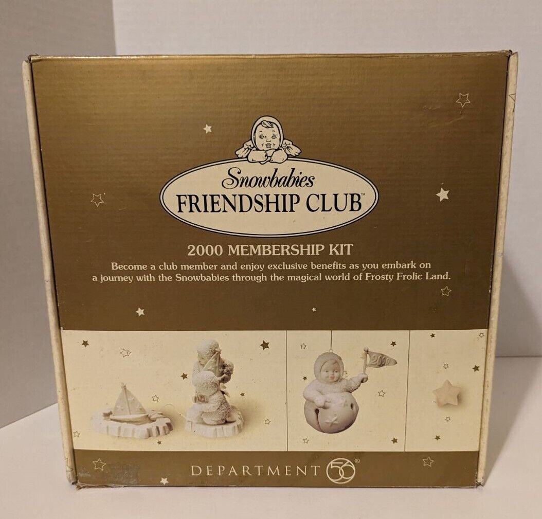SNOWBABIES 2000 Friendship Club Dept. 56 Membership Kit With Box Exclusive