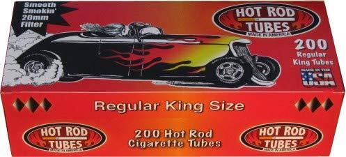 HOT Rod Cigarette Tubes Filters 20MM Kings 200 Count Per Box [1-Box]