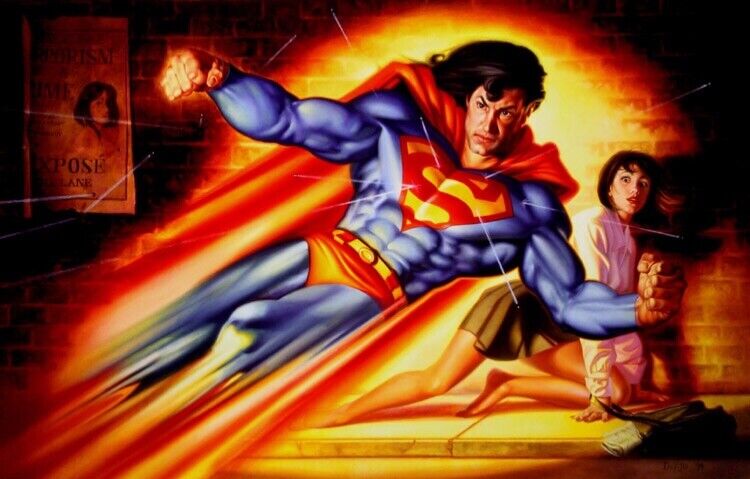 Superman Faster Than A Speeding Bullet Poster Art By Joe DeVito 1994 NEW