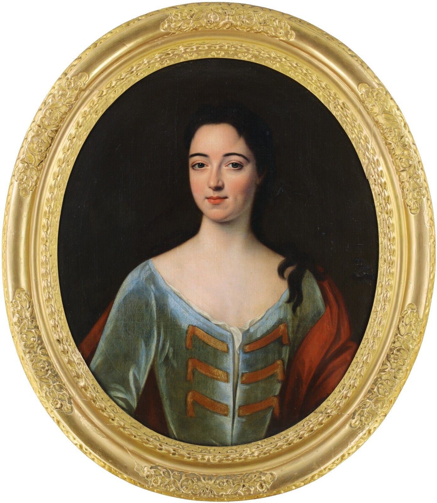 Portrait of Young Lady Antique Oil Painting by John Verelst (Dutch, 1648-1734)