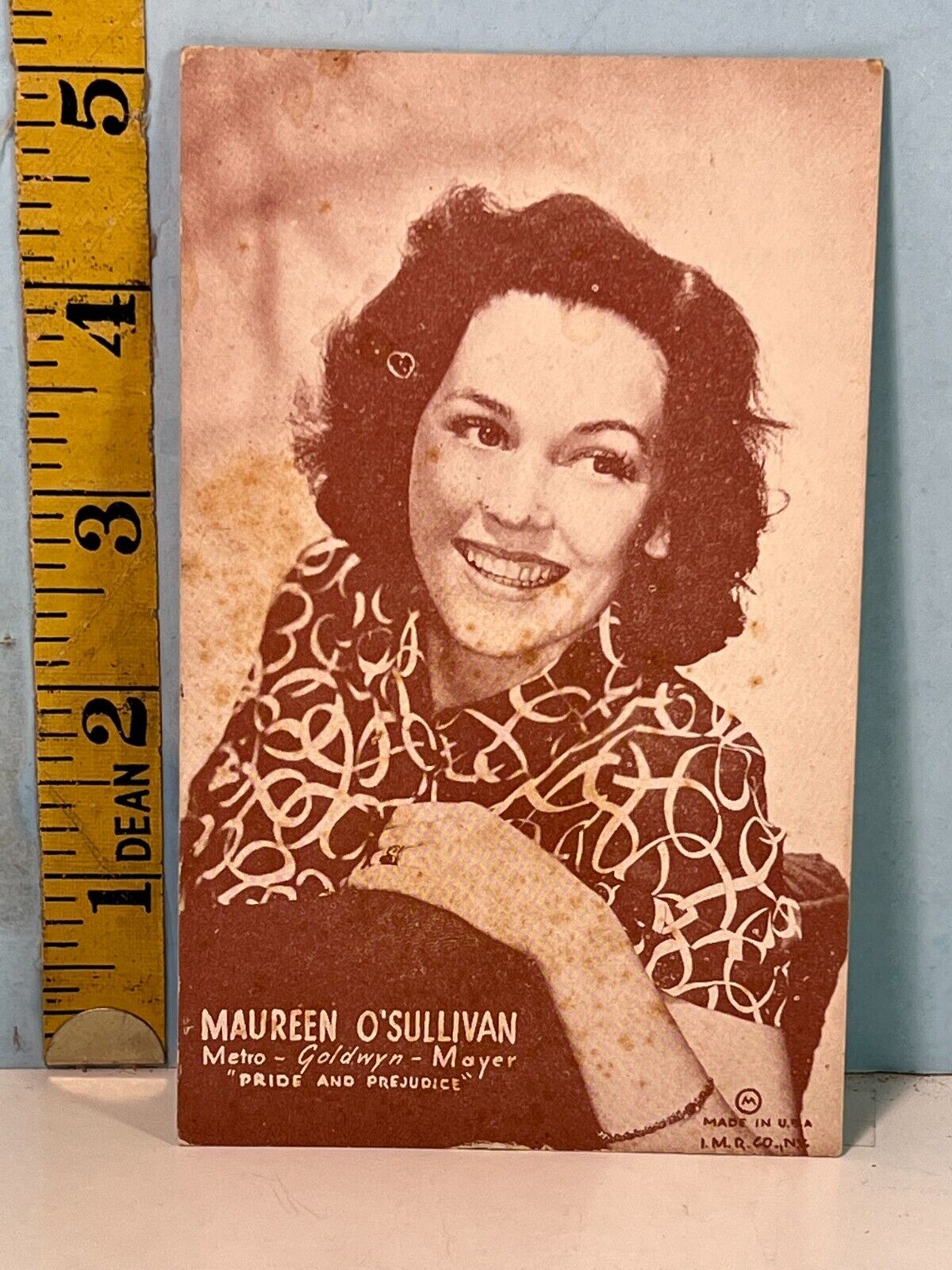 1943-66 Exhibit Mutoscope Card: Maureen O'Sullivan