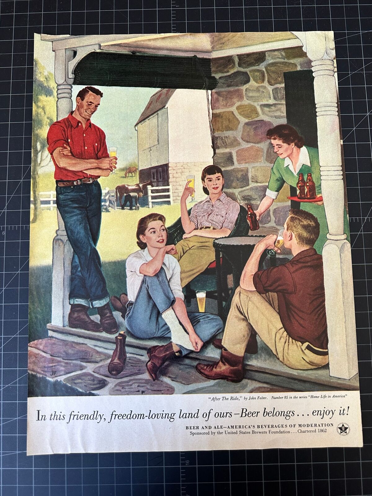 Vintage 1950s US Brewers Foundation Print Ad