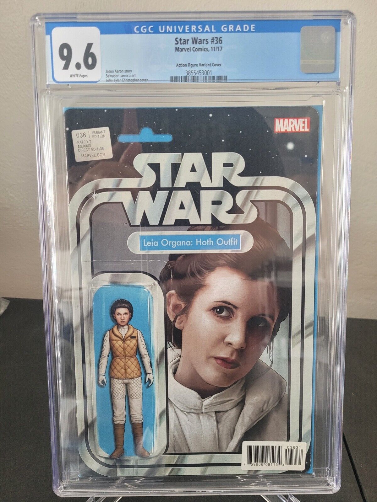 STAR WARS #36 CGC 9.6 GRADED 2017 PRINCESS LEIA ACTION FIGURE VARIANT COVER