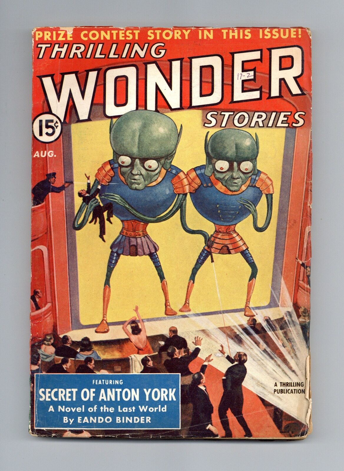Thrilling Wonder Stories Pulp Aug 1940 Vol. 17 #2 VG