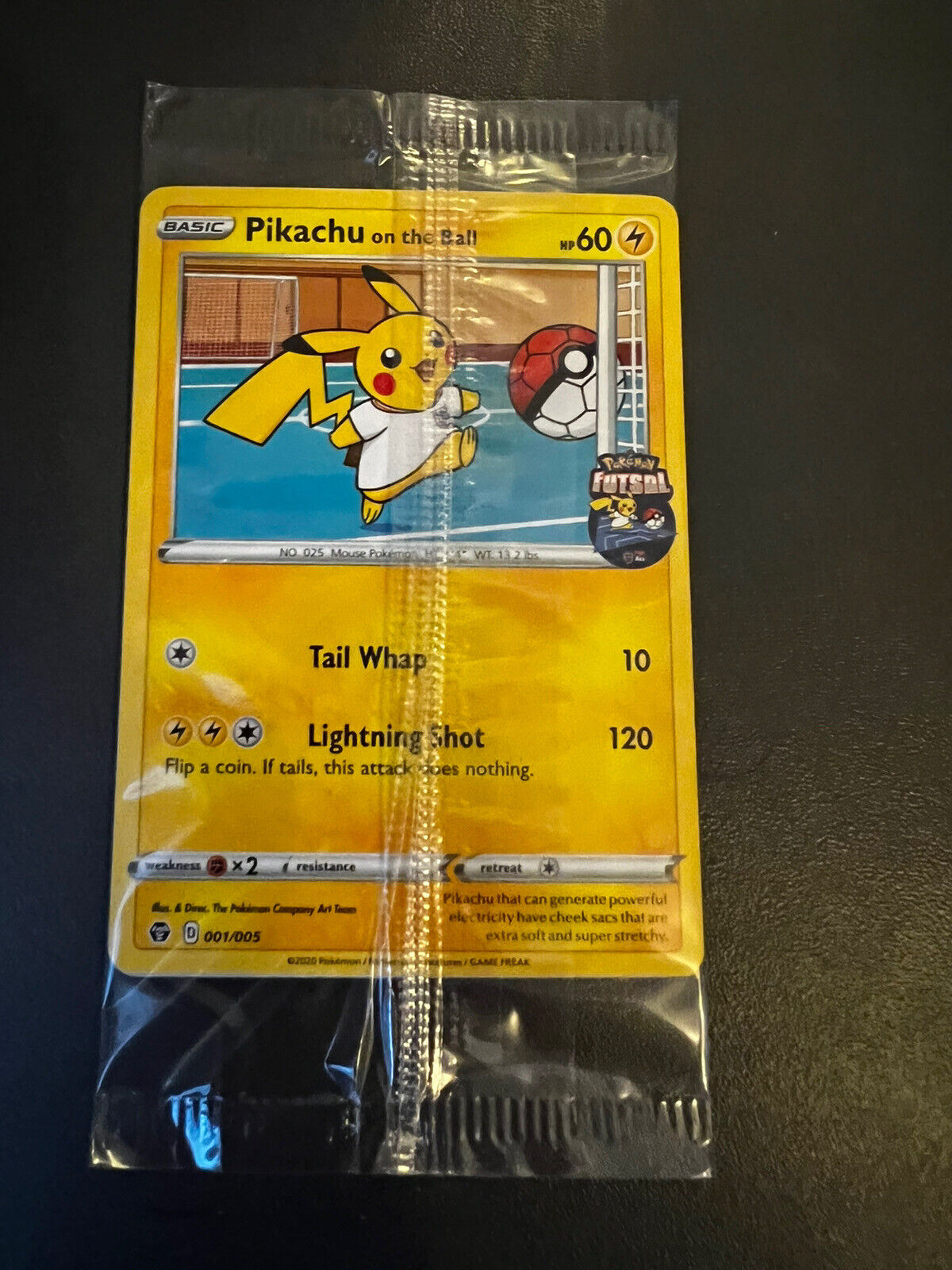 Pokémon TCG Futsal: Pikachu On The Ball Promo Card 001/005 Rare Pristine Sealed