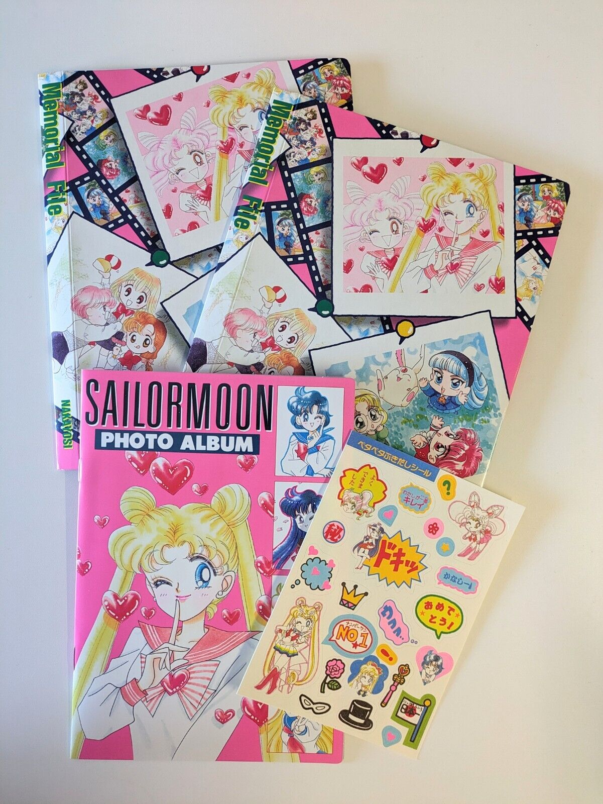  Sailor Moon Nakayoshi Magazine Goods 1995 Album File Stickers Vintage Rare 
