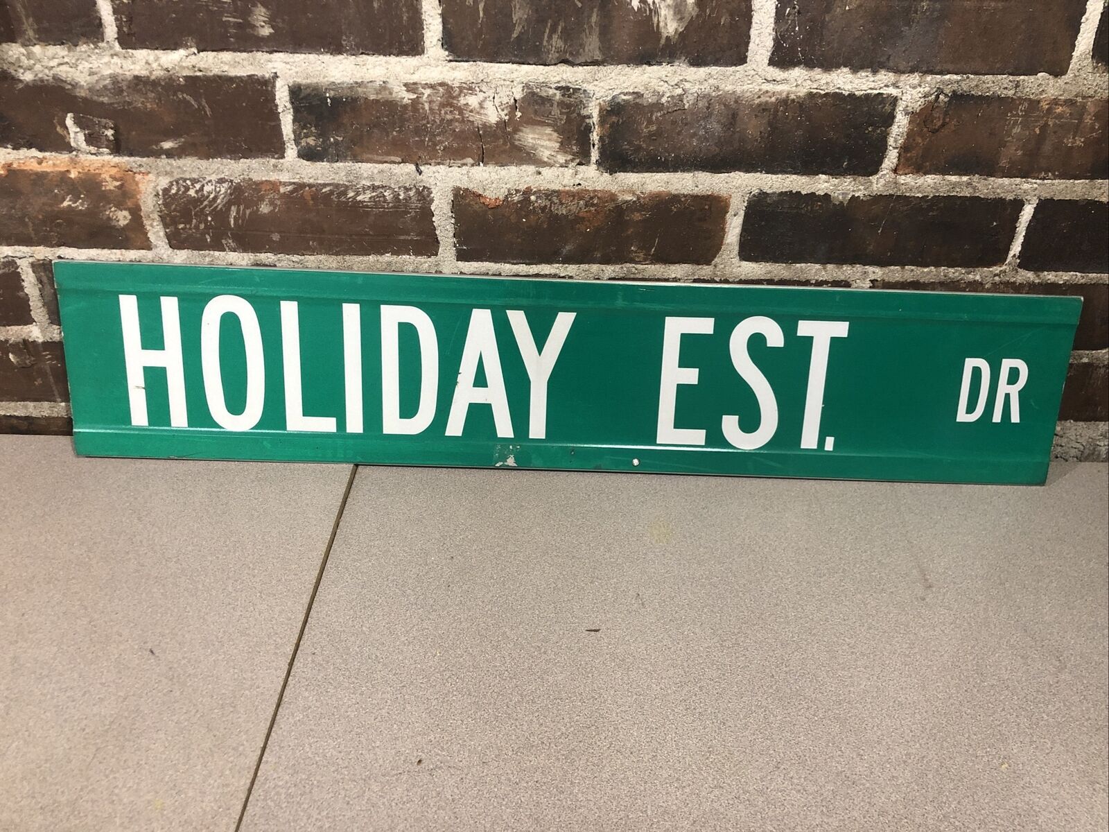 Holiday Est Retired street signs From Pell City Alabama Old Style Sign Vintage