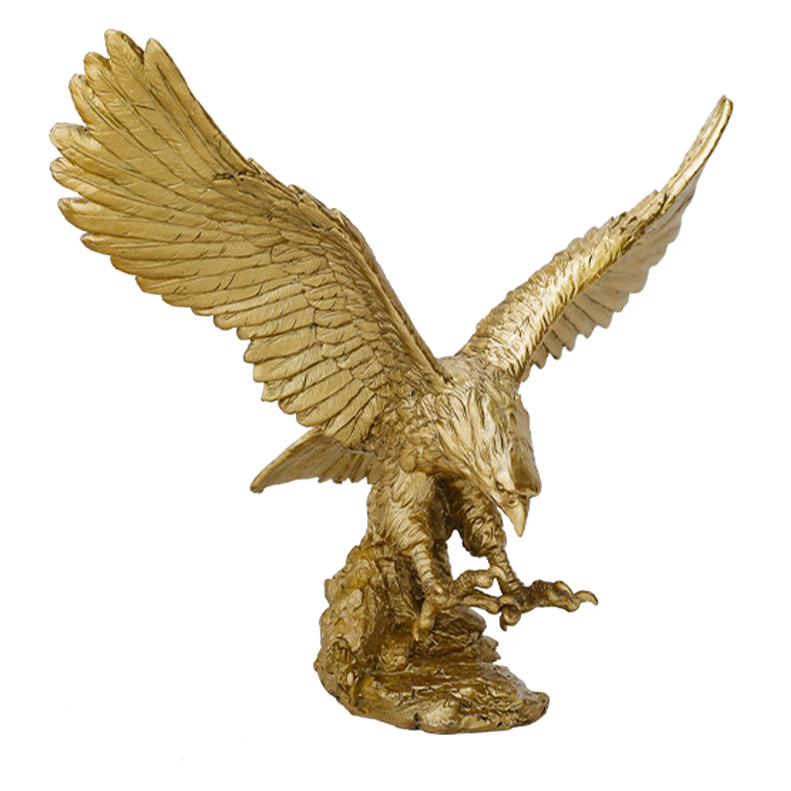 Gold Resin Eagle Wings of Glory Bald Eagle Statue Desk Decorative Figurine