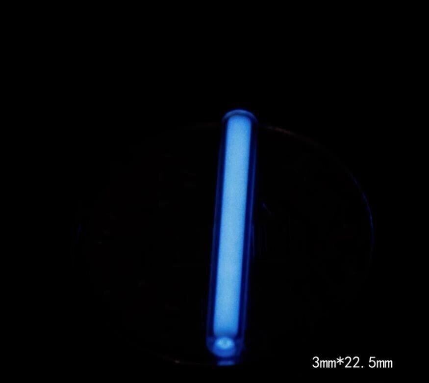 New 1pcs 3X22.5mm Blue Tube Night Luminous 25 Years Life Tube Singal Lamp Tube