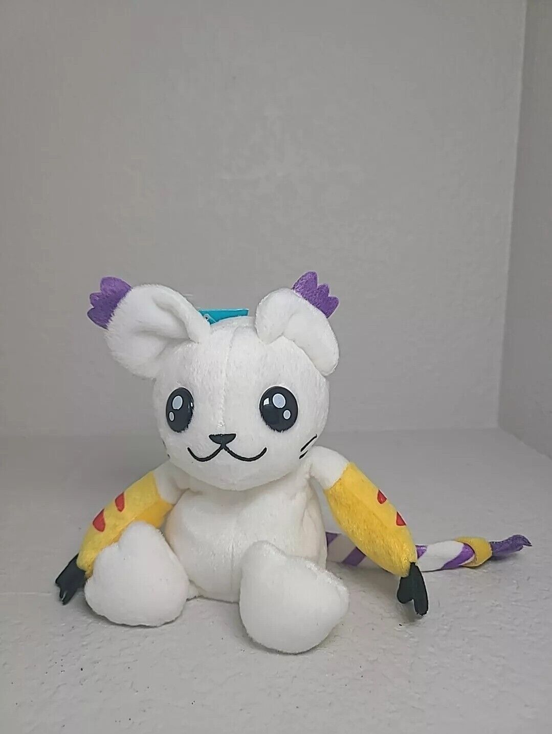 BANDAI 1997 Digimon Gatomon Vintage Rare Animal Beanie Plush Toy 6” NEW WITH TAG