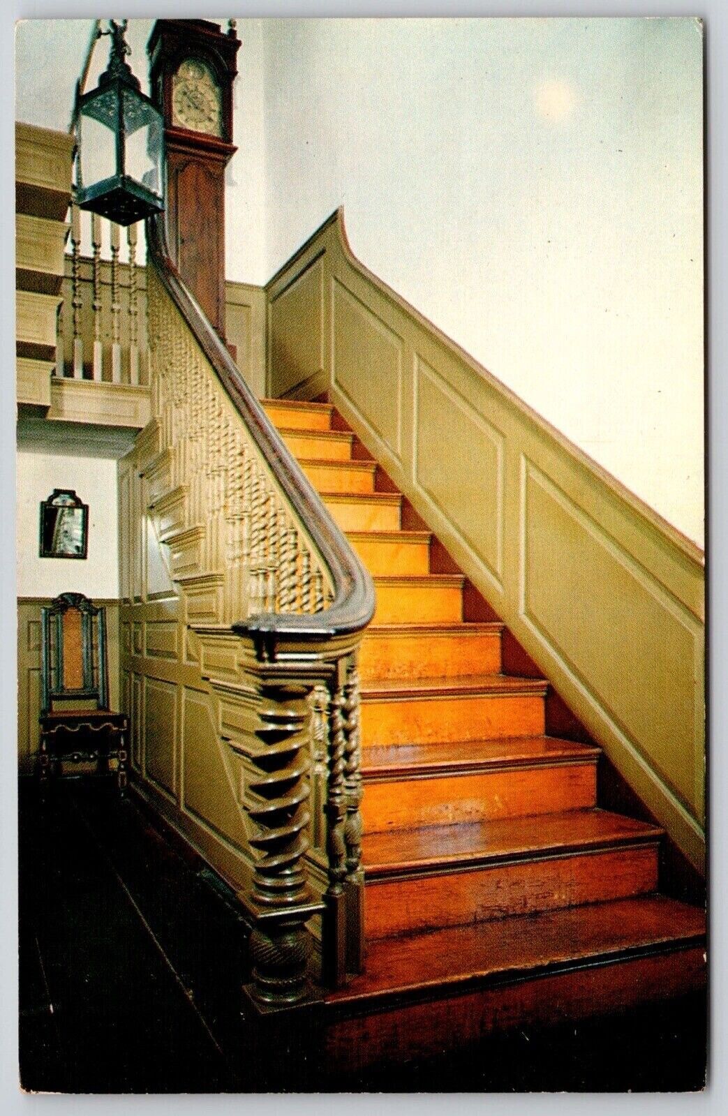 Stairway Front Hall Derby House Salem Maritime National Historic Site Postcard