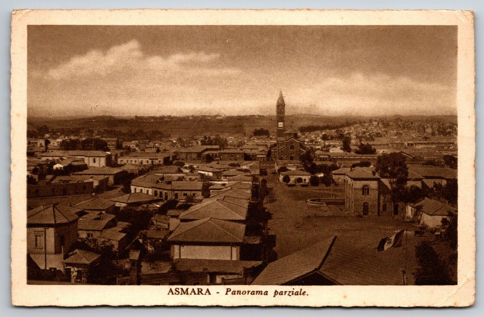 WW2 APO RPPC Real Photo Asmara Capital Eritrea Africa Aerial Vew Postcard Glover