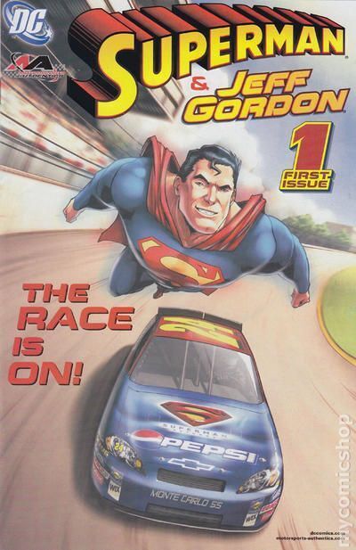 Superman Faster Than with Jeff Gordon Giveaway #1 VF- 7.5 2006 Stock Image