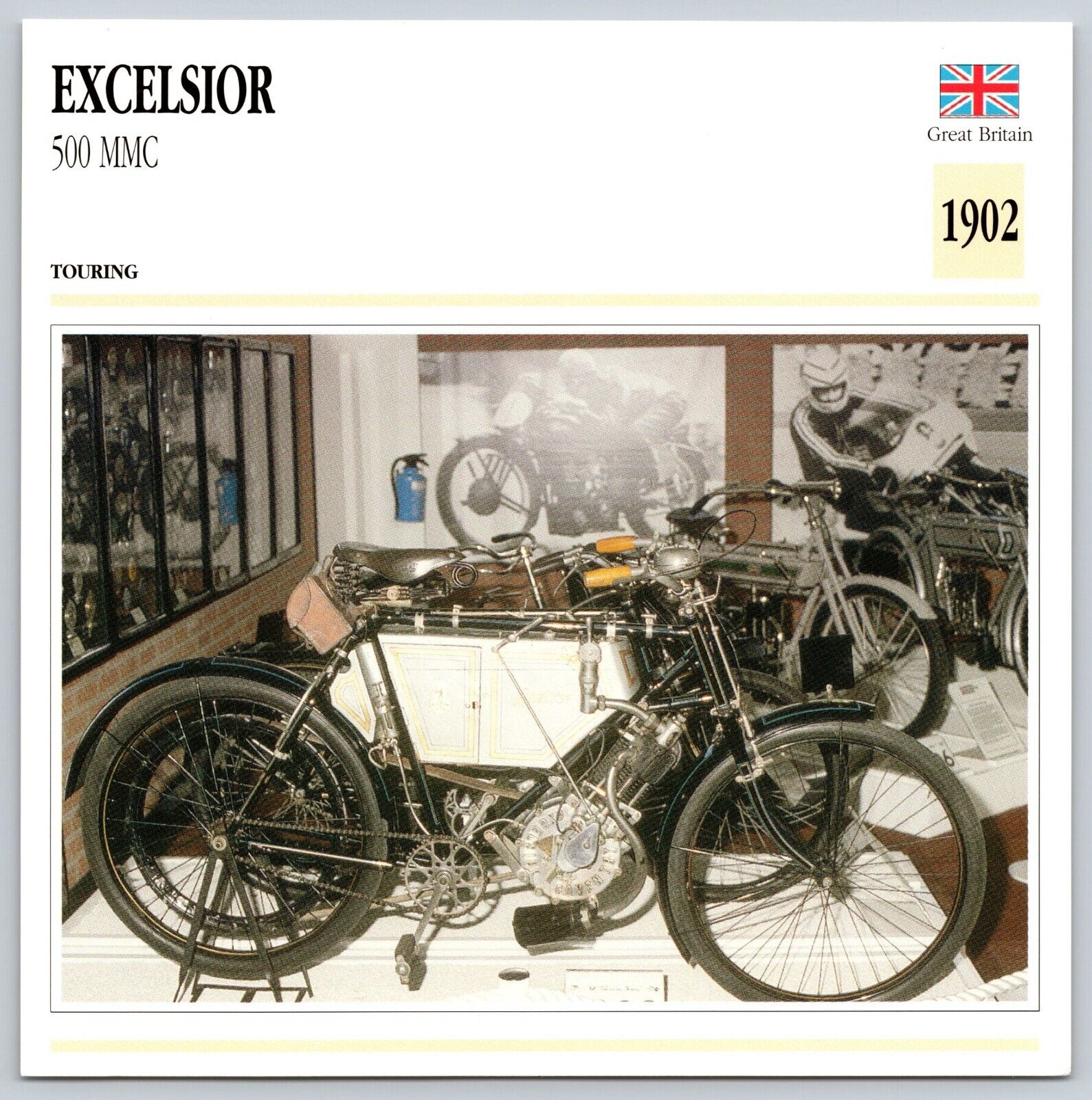 Excelsior 500 MMC 1902 Great Britain Edito Service Atlas Motorcycle Card