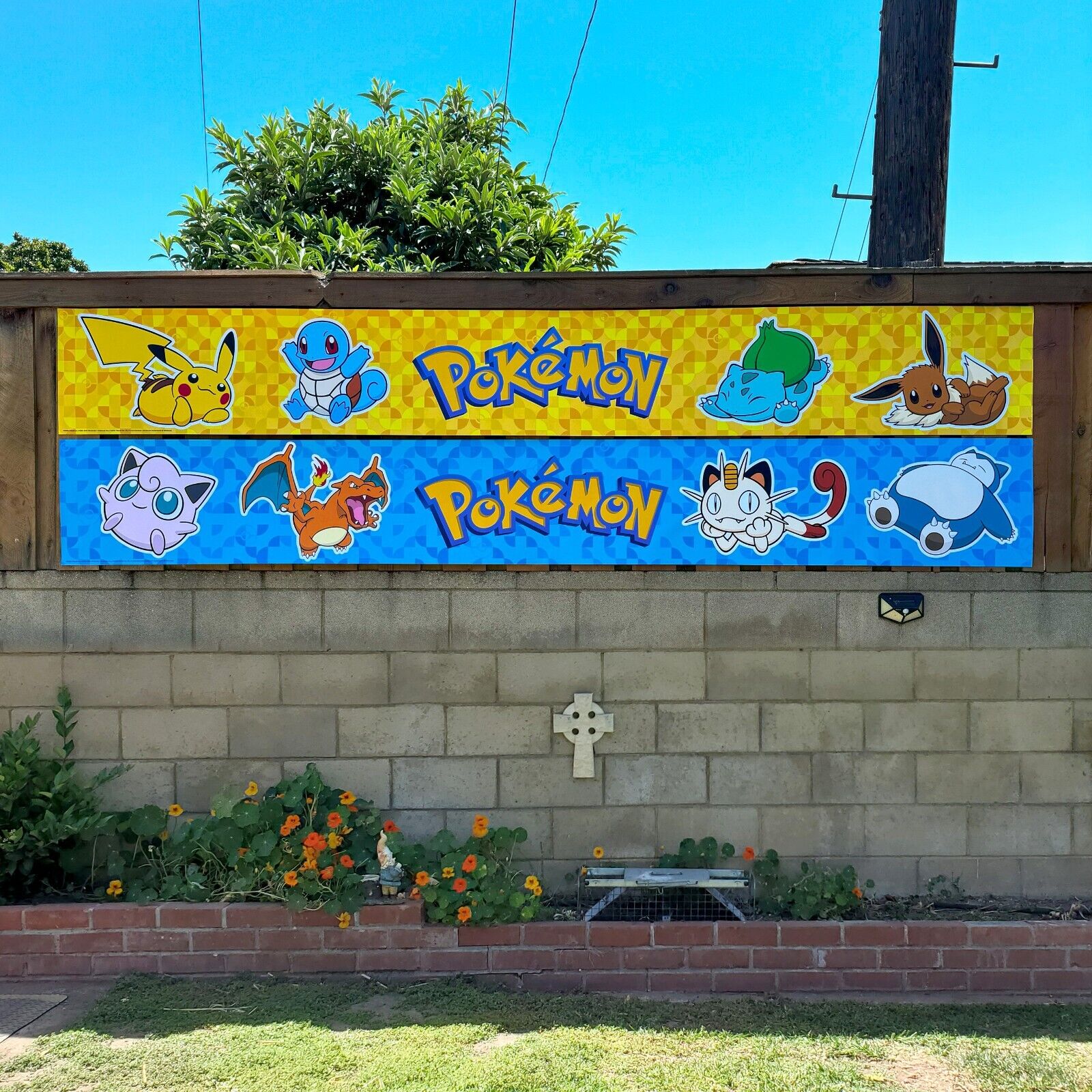 Pokémon Banner Poster Sign Backdrop Anime - Pikachu Charizard RARE - 10 FEET