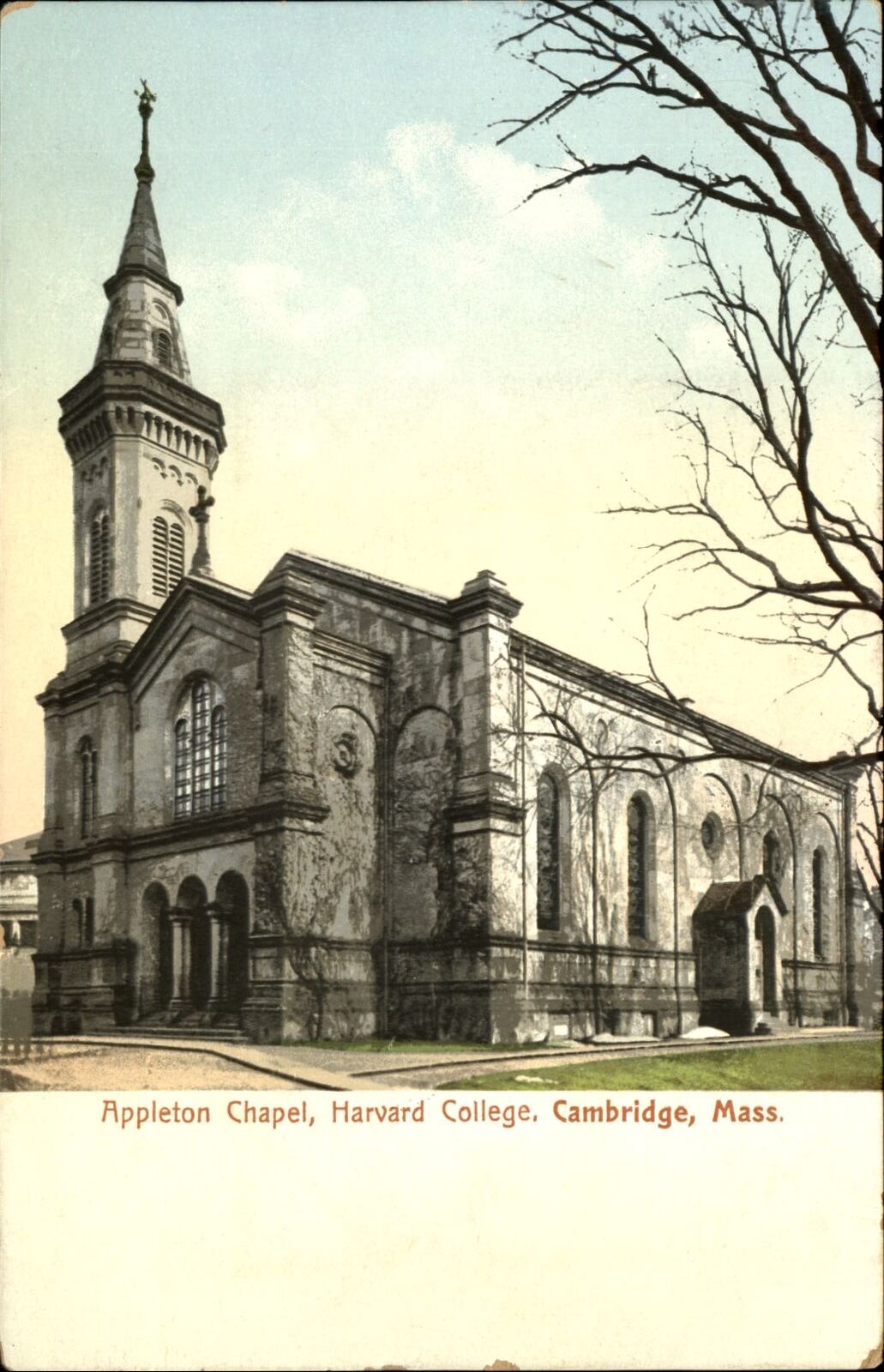 Appleton Chapel Harvard College Cambridge Massachusetts MA ~  UDB c1905