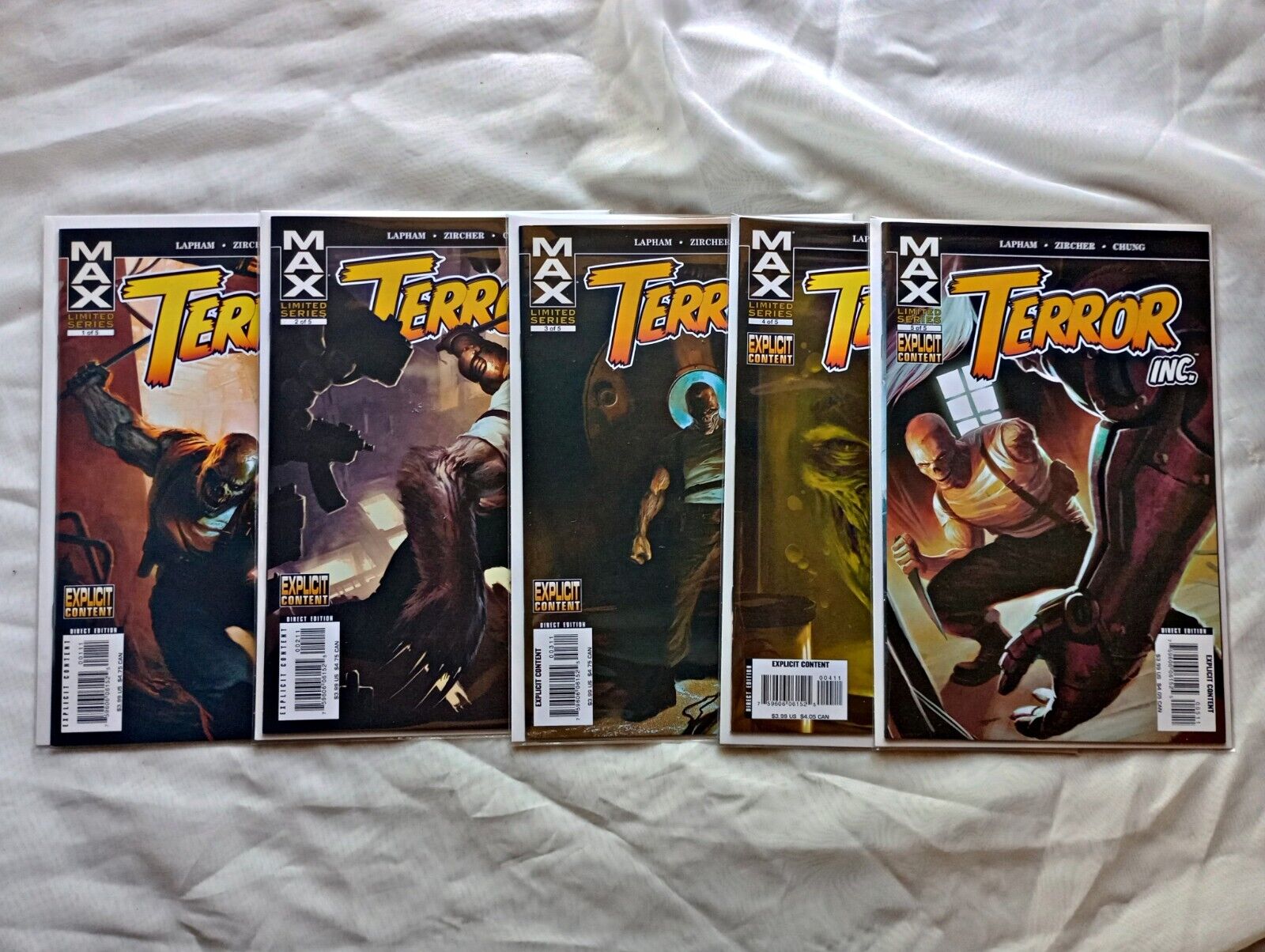Terror Inc #1-5 Complete Mini-Series, Marvel/Max Comics 2007 NM