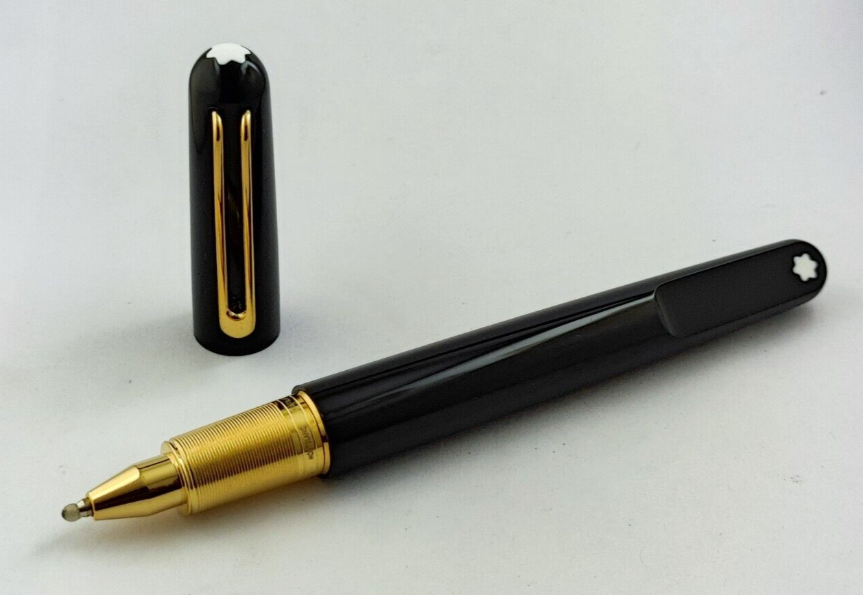 Luxury Montblanc M Series Magnetic Cap Black Pen + Golden Clip Ballpoint Pen