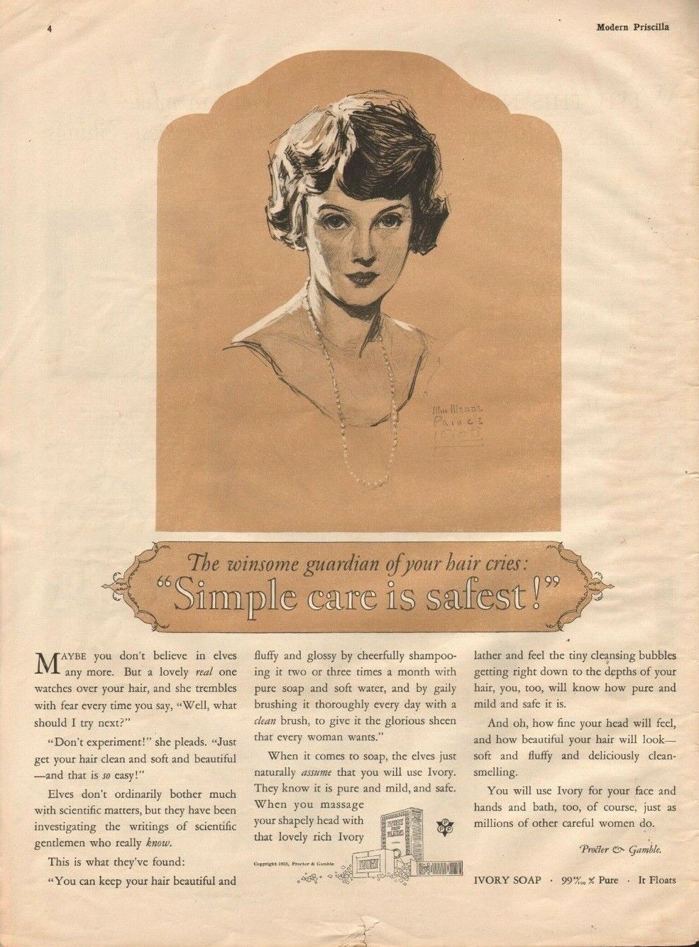 1925 Ivory Soap for your Hair - Vintage Procter & Gamble Advertisement