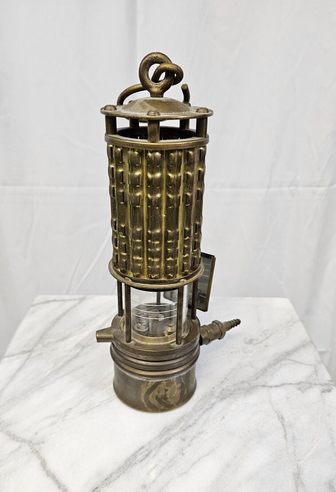 Antique Miner's Lamp - Brass, Wolf Safety Lamp Of America Inc. New York, USA