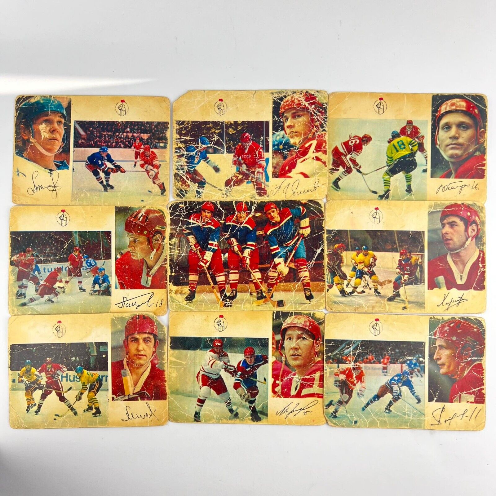 Vintage Photo Cards 23 Photo Carton Made World Hockey Champions Ussr 1973 Gift