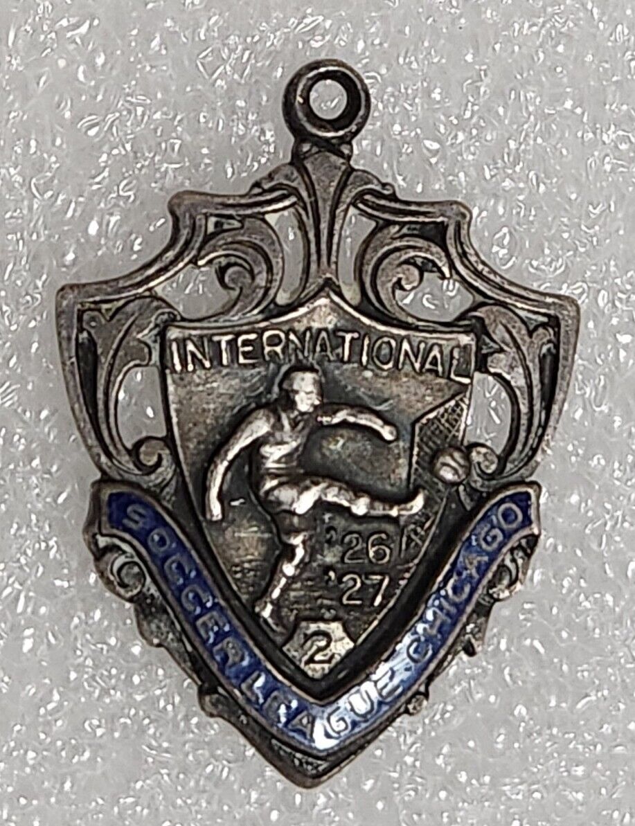 Vintage - International Soccer League 1926-27-Chicago- Sterling Medal/Pendant