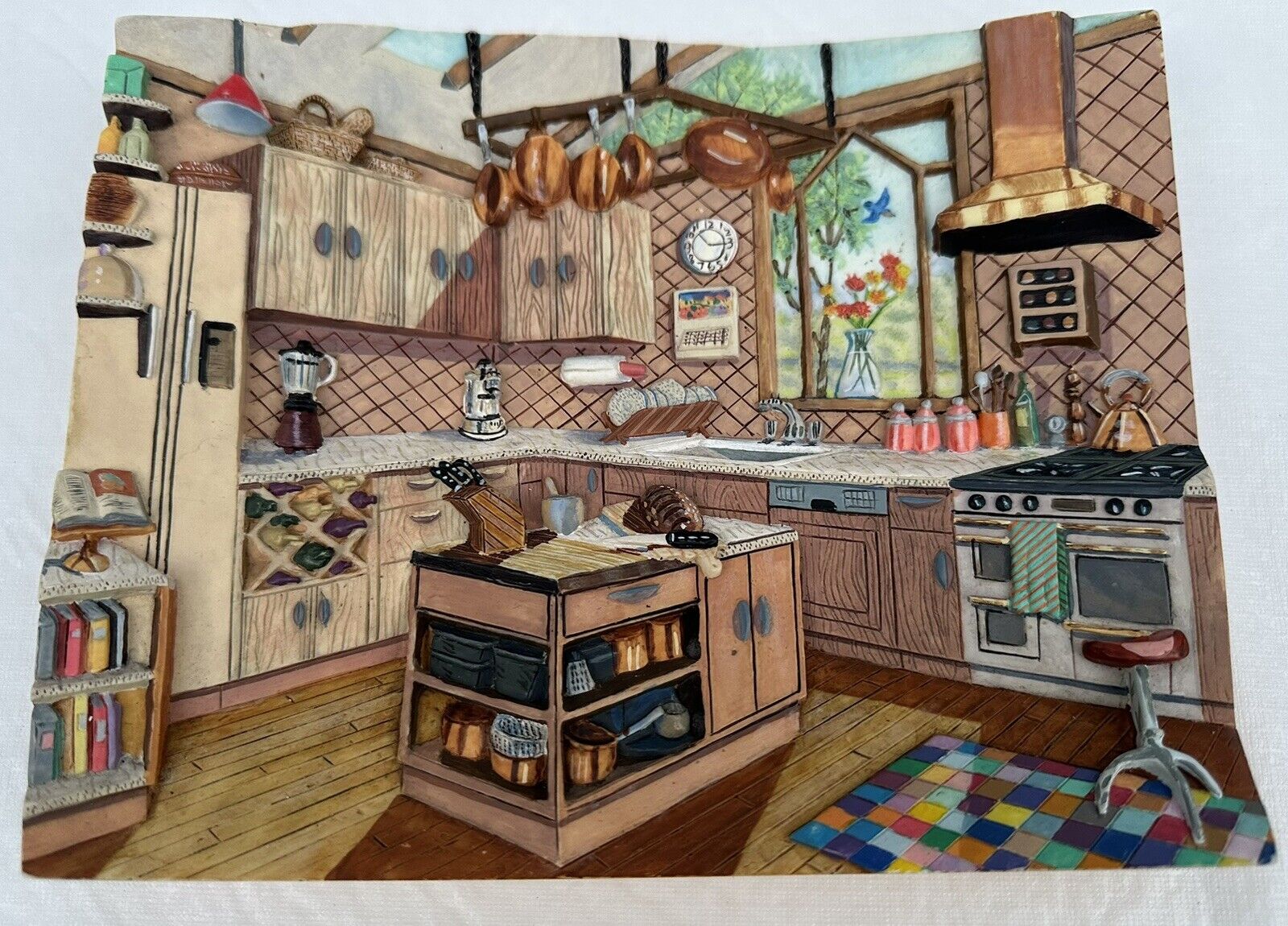 William T Ternay Artist 3 D Vintage Kitchen Art “Gourmet Delight” By Reco Int.