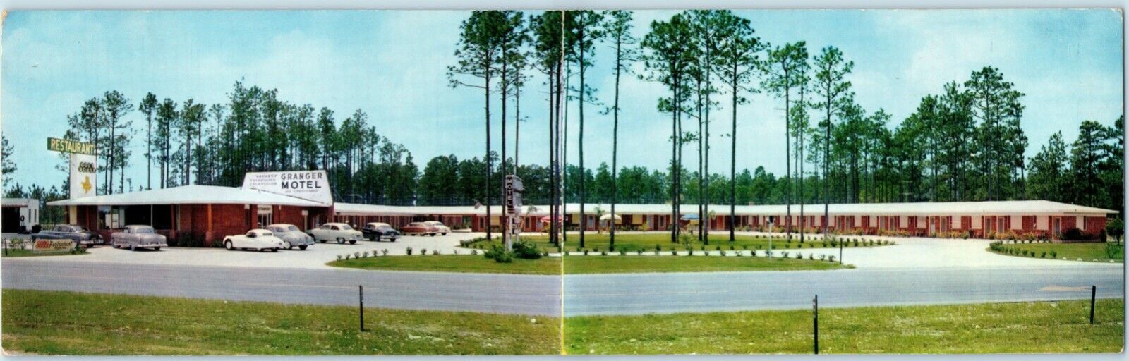 c1950\'s Granger Motel Jacksonville Florida Panorama Vintage Unposted Postcard