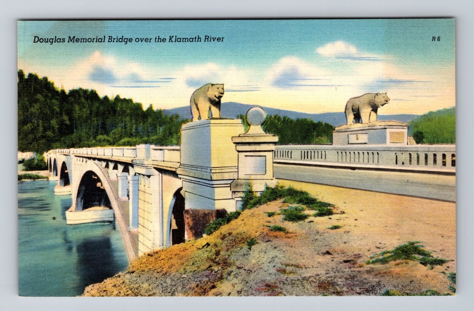 Mill Valley CA-California, Memorial Bridge Over Klamath River, Vintage Postcard