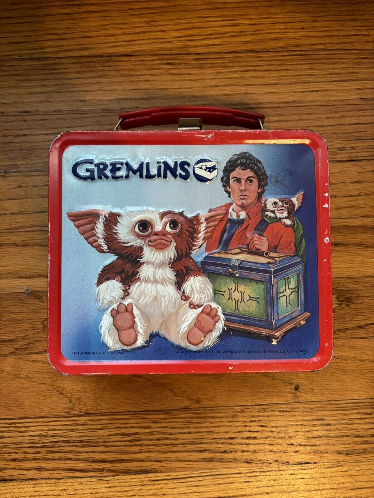 Vintage 1984 Gremlins Metal Lunch Box Warner Brothers Aladdin No Thermos