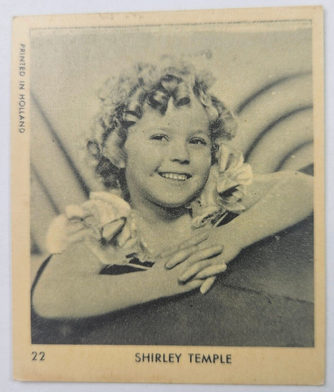 1935 KLENE GUM Printed in Holland Film Stars #22 Shirley Temple