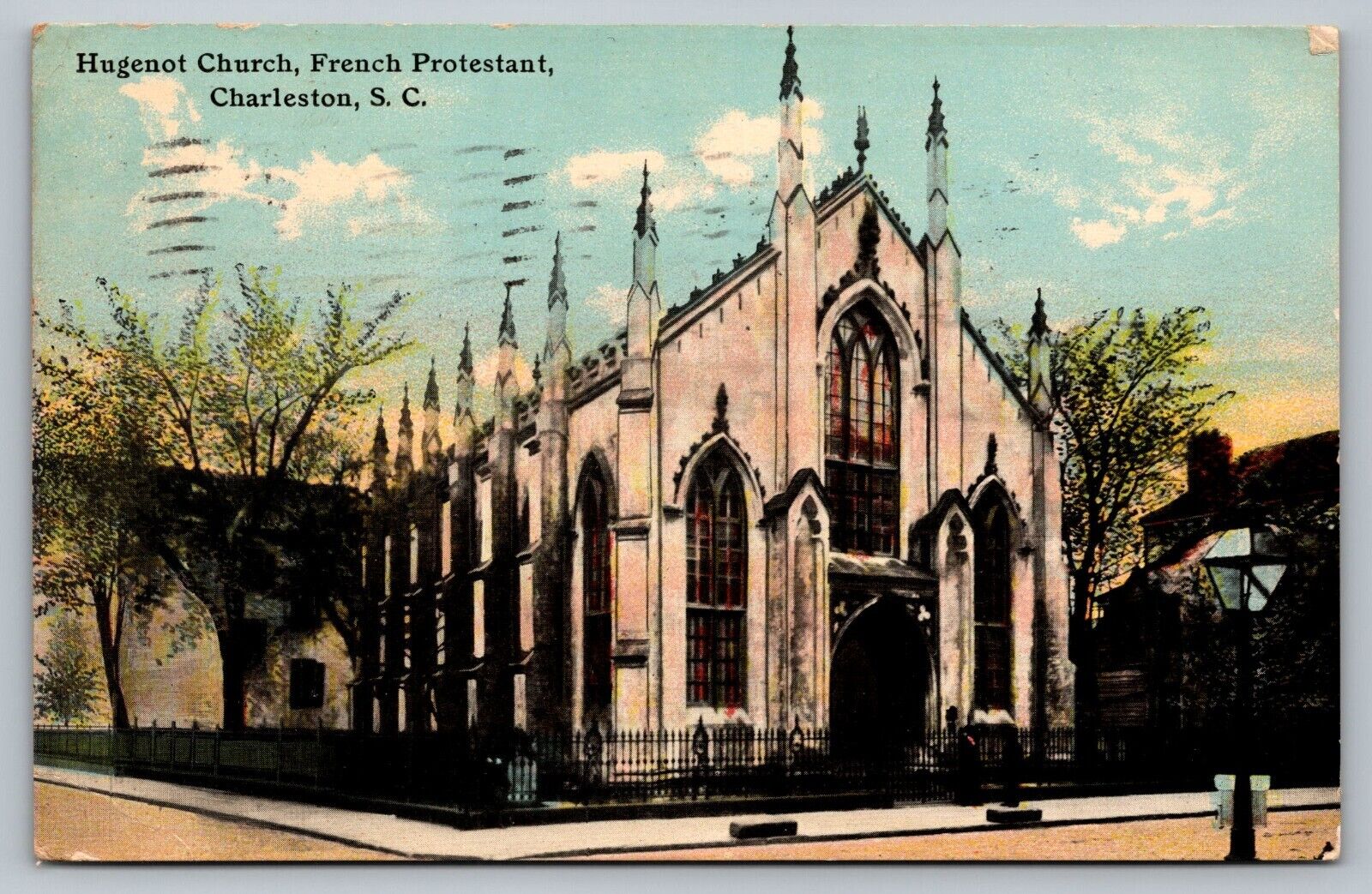 Postcard Hugenot Chruch French Protestant Charleston South Carolina SC c 1912