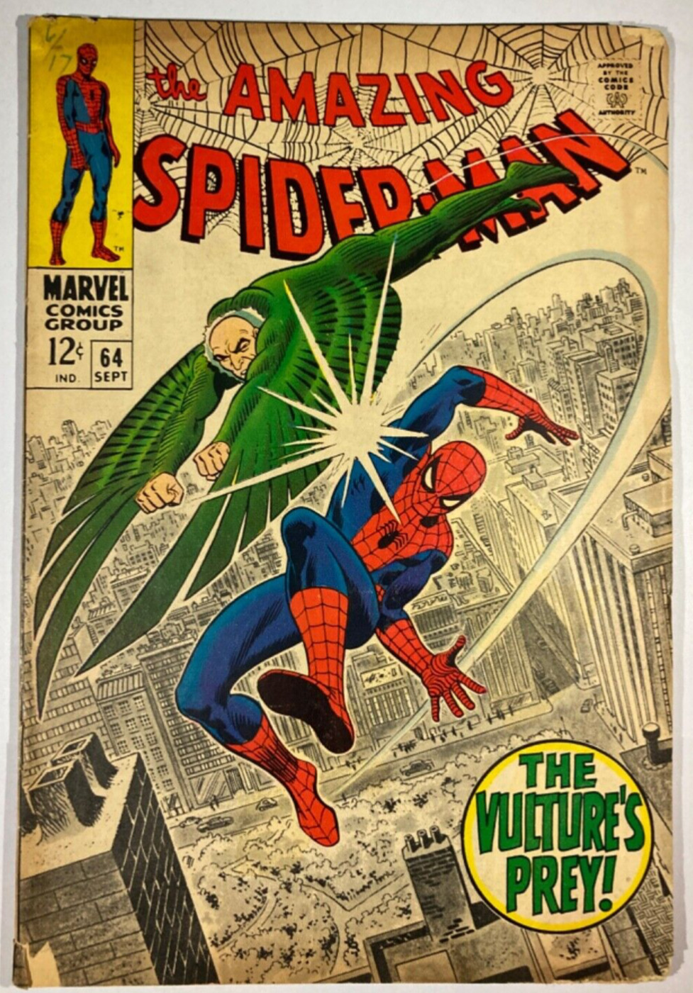 Spider-Man 64 1968 Marvel Silver age Vulture FN  Romita