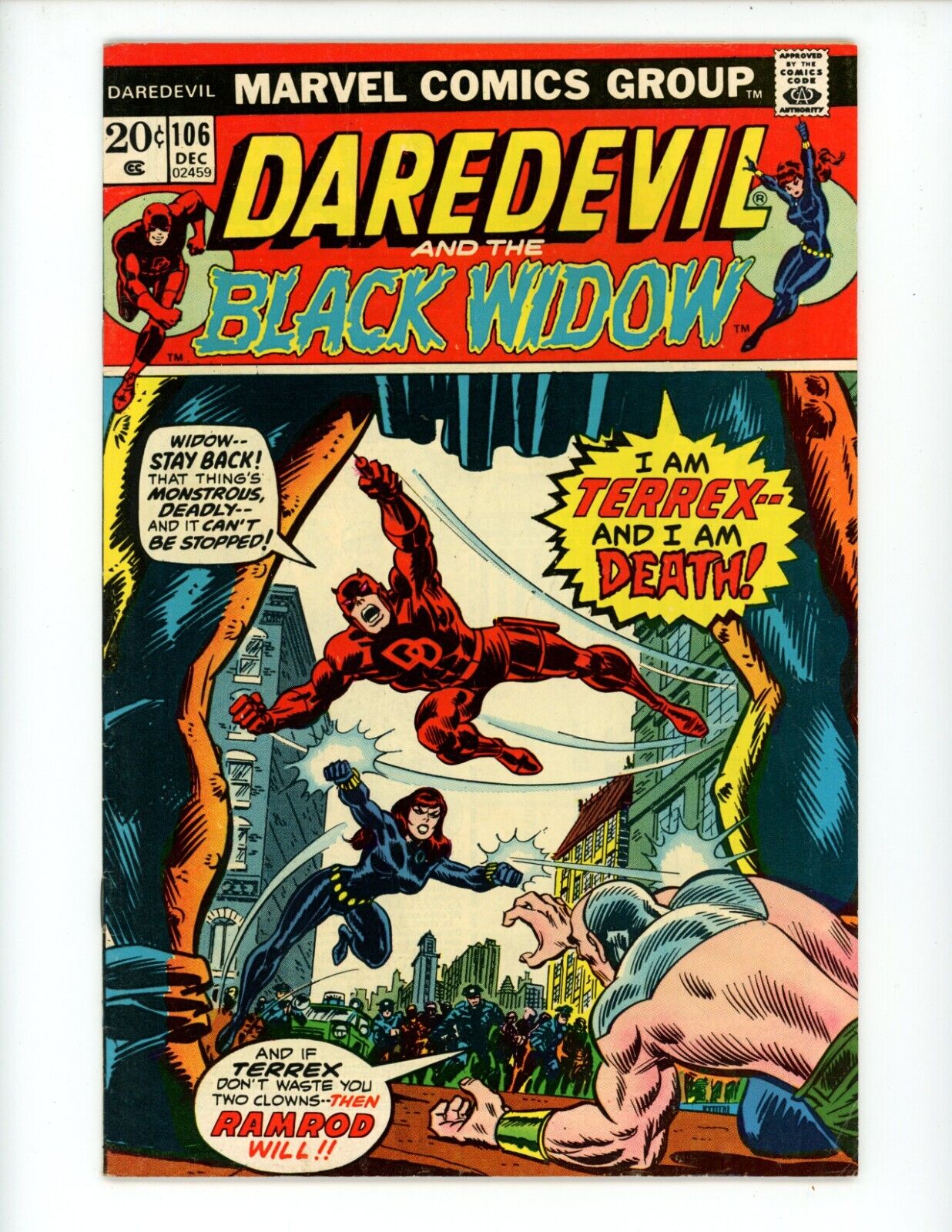 Daredevil #106 Comic Book 1973 FN/VF Black Widow Marvel Comics