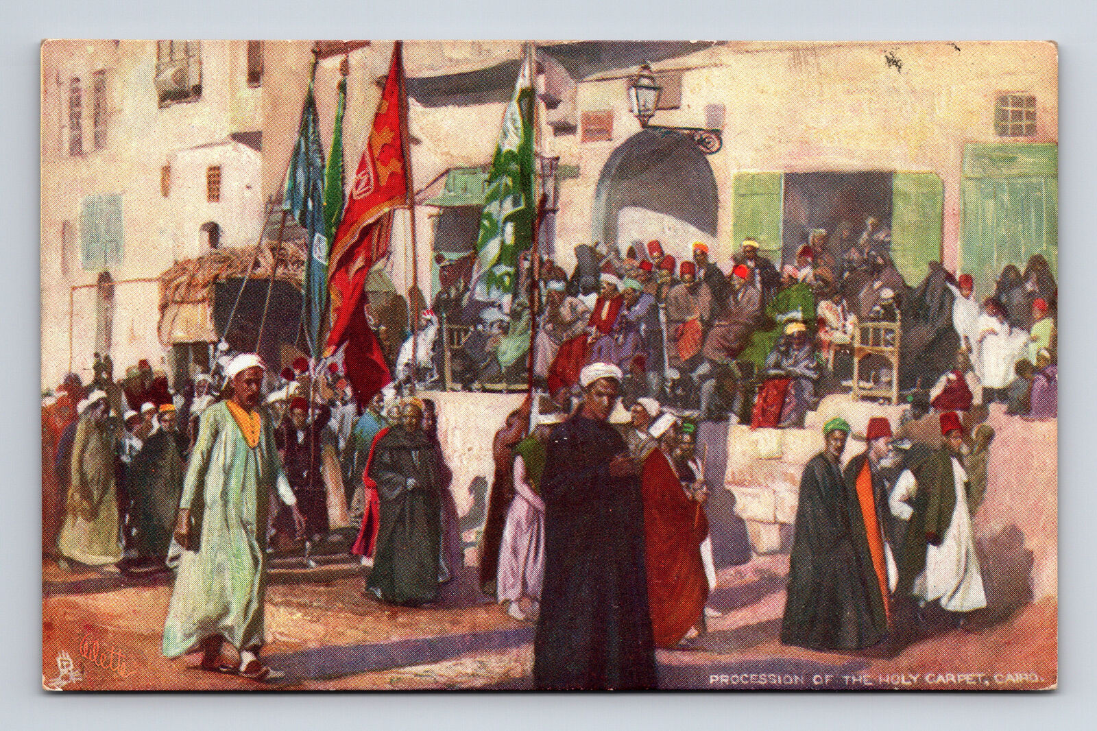 Procession of the Holy Carpet Cairo Picturesque Egypt Tuck's Oilette Postcard
