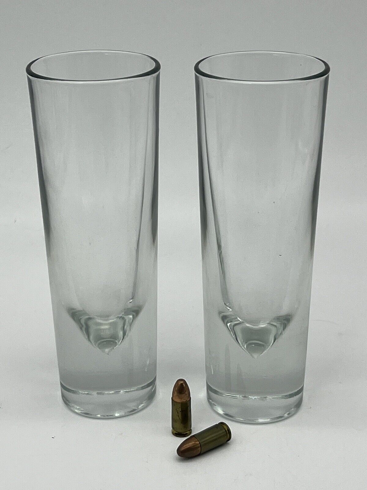 Carlo Moretti Bullet Cocktail Glass Set Of 2 Made In Italy Heavy 7”