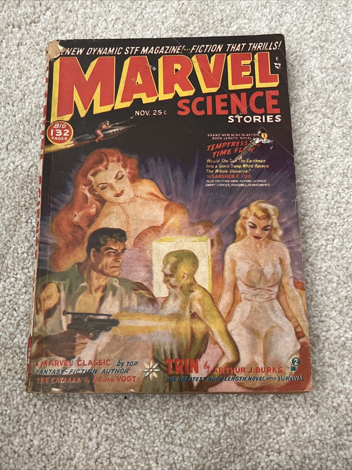 Marvel Science Stories Pulp Vol. 3 #1, November 1950 GD-  Saunders Cover Art