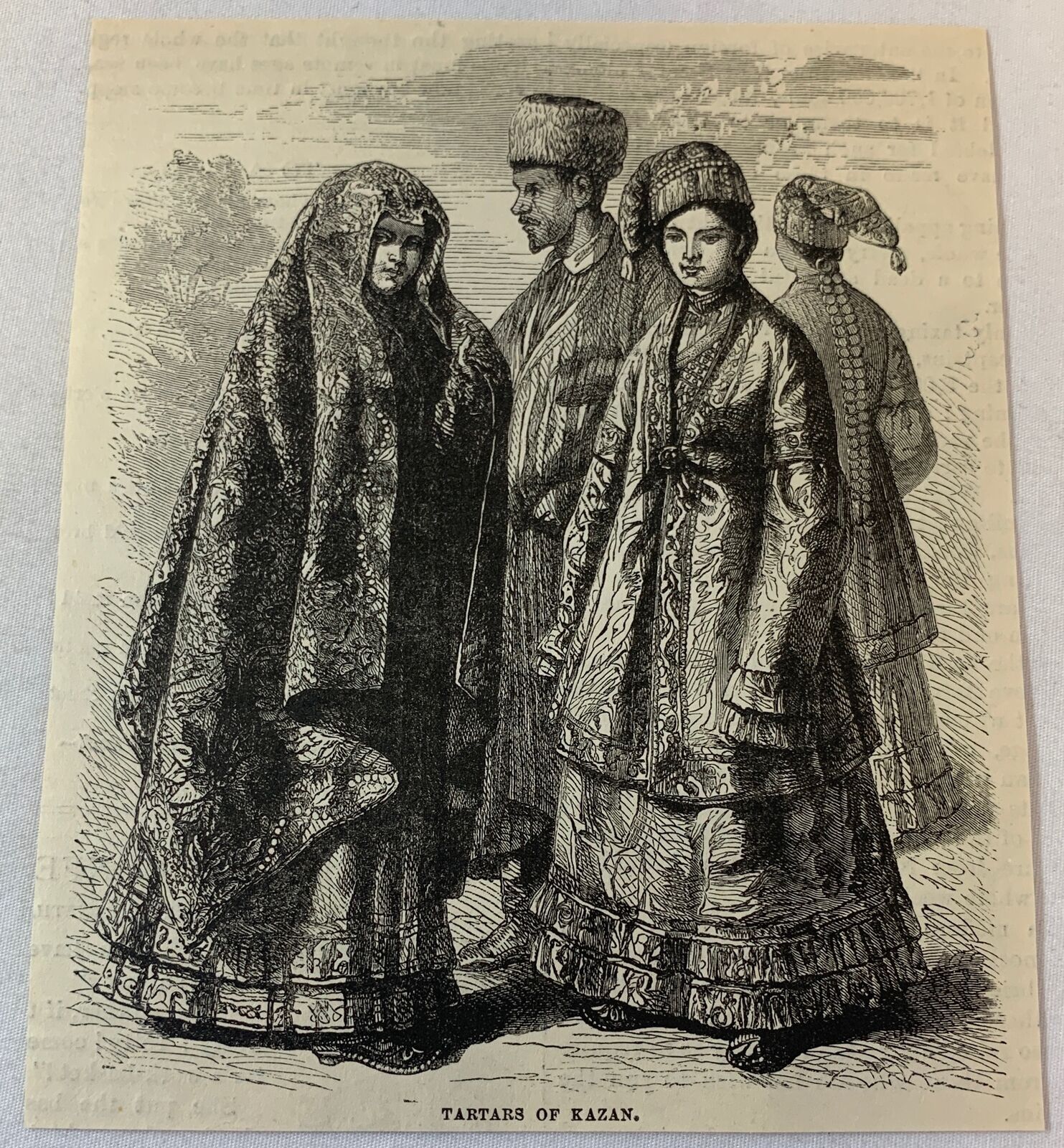 1882 magazine engraving~ TARTARS OF KAZAN Russia
