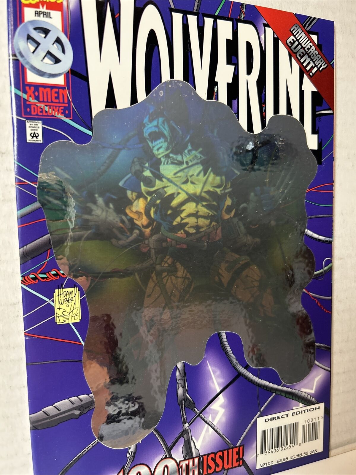 Wolverine #100 (1996) Hologram Cover. VF+