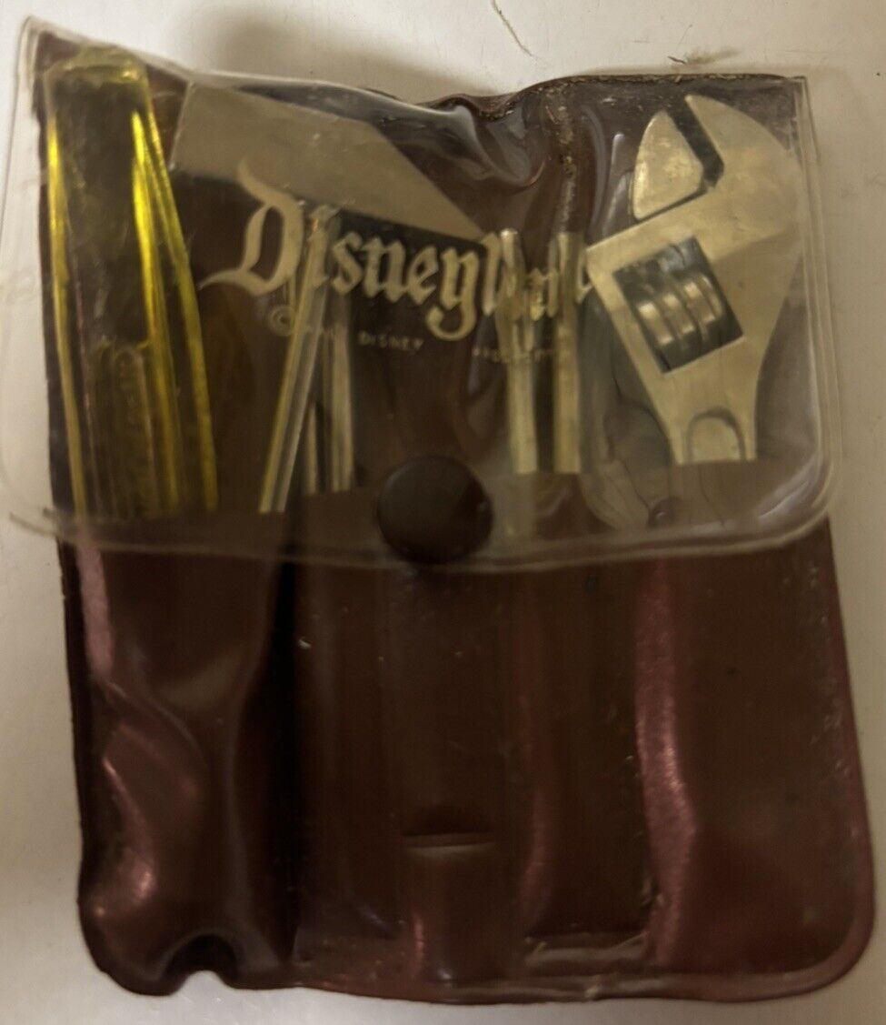Vintage Disneyland Miniature Mini Tool Kit Set Pouch Disney 1960s Souvenir