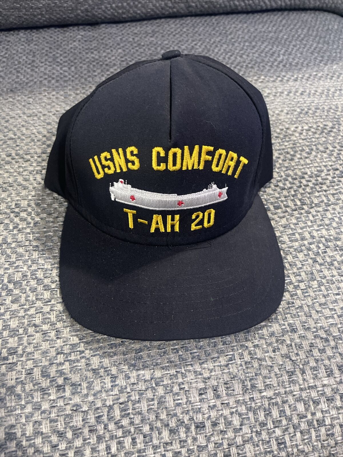 NEW U S NAVY USNS COMFORT T-AH 20 Blue Adjustable Hat Cap Made In USA