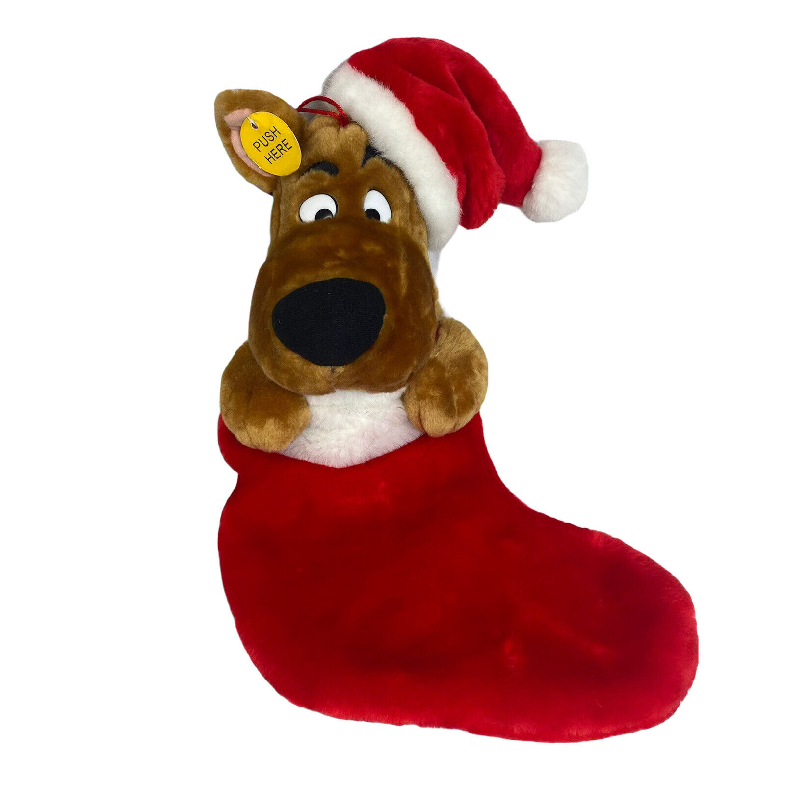 Gemmy Cartoon Network Singing Talking Scooby Doo Christmas Stocking Santa Cute
