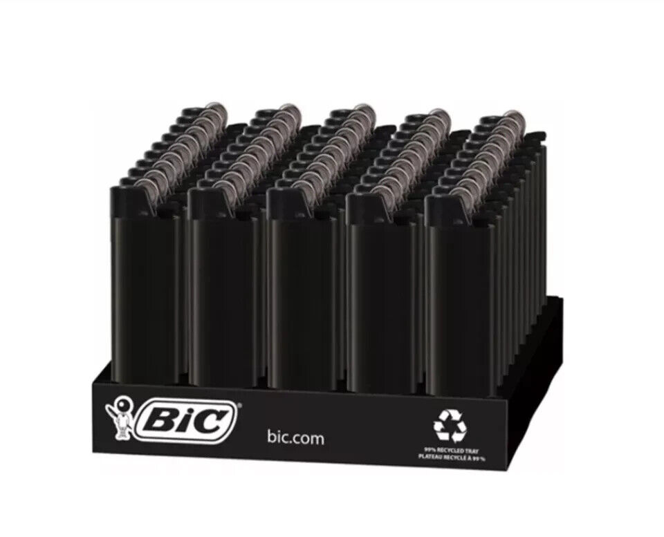 Bic Classic Black Lighters  Pack Of 50