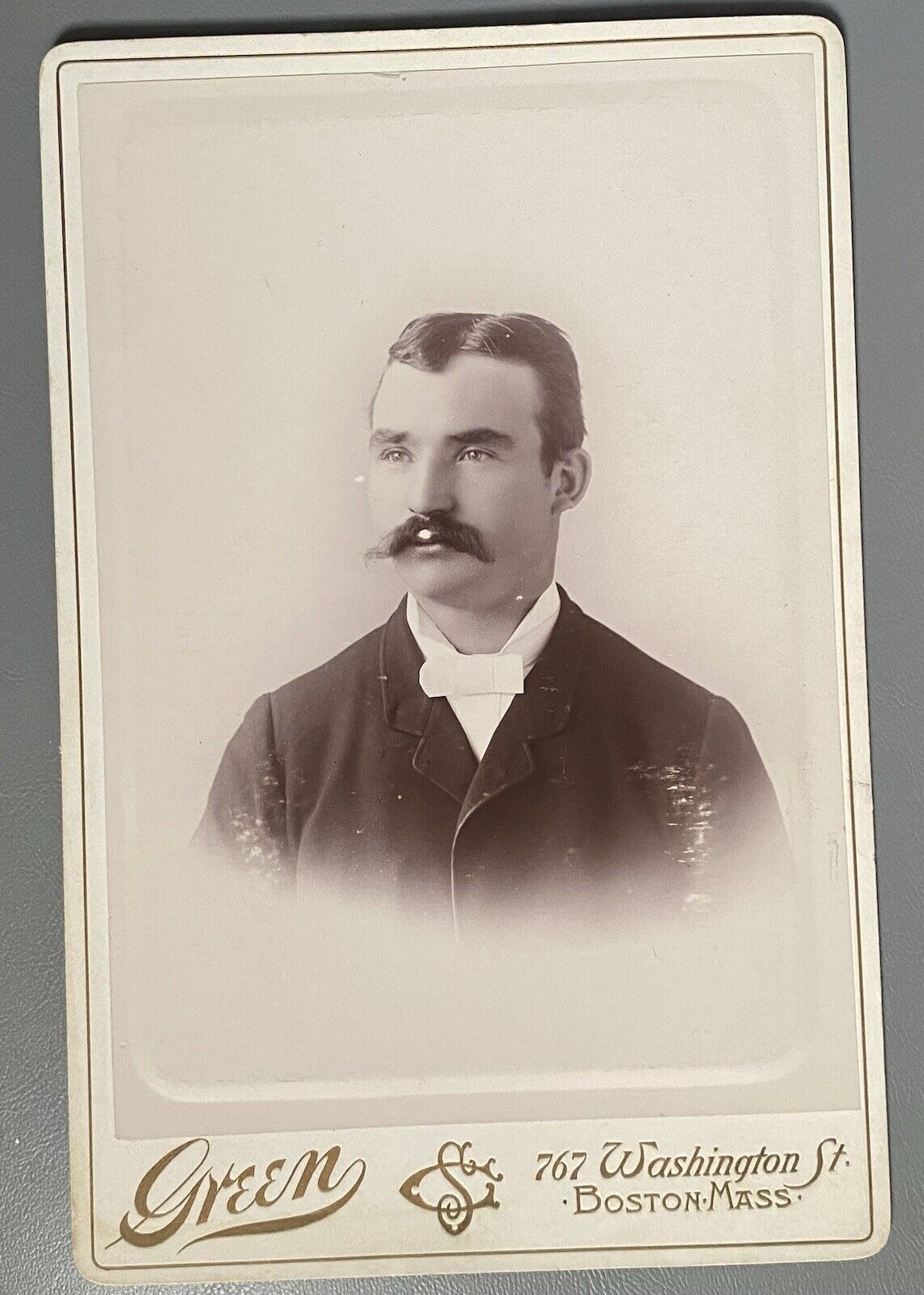 1892 Harvard University Crimson Football Coach George Caspar Adams Cabinet Card