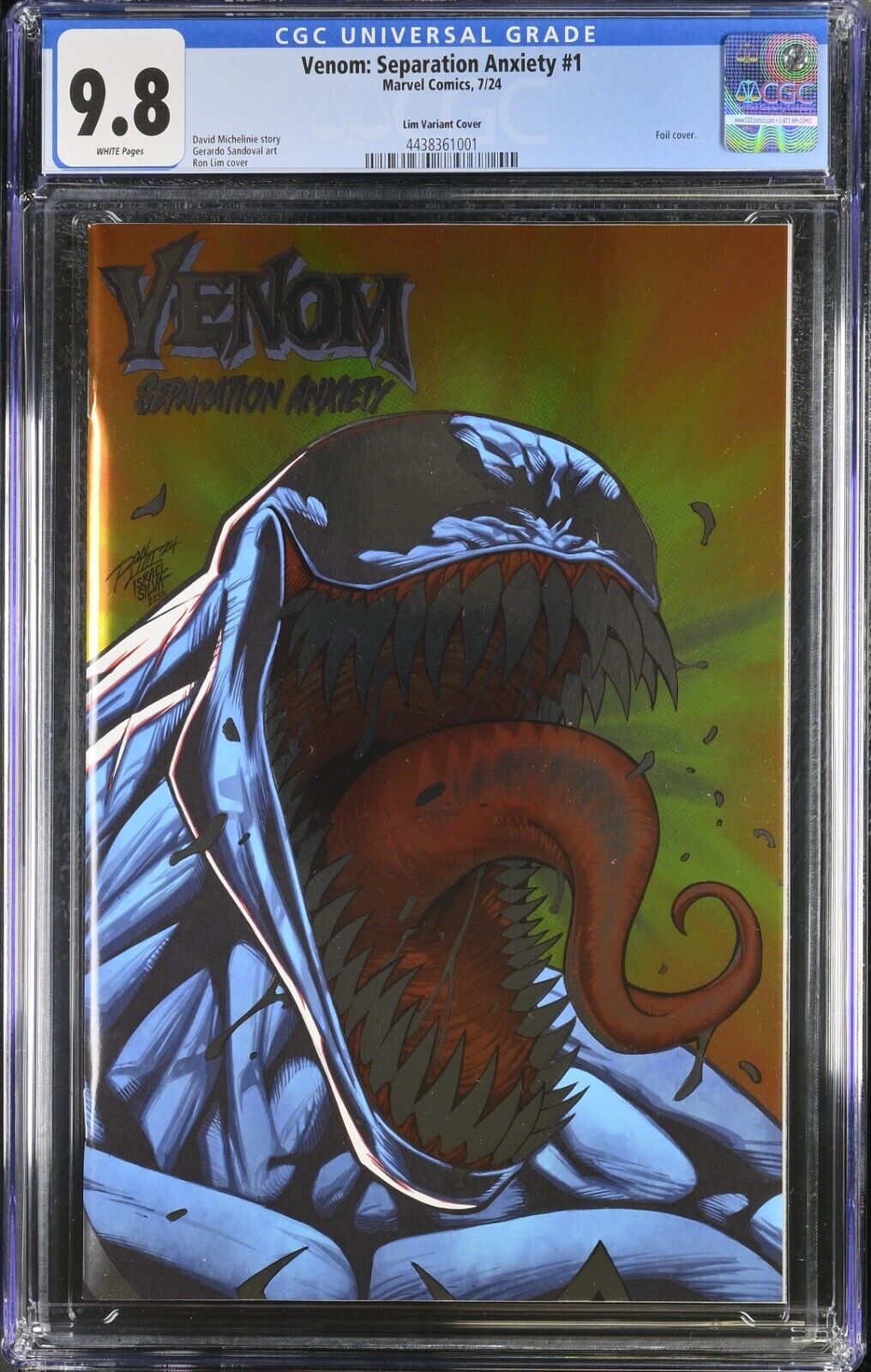 Venom Separation Anxiety #1 Ron Lim FOIL Variant CGC 9.8 Marvel Comics