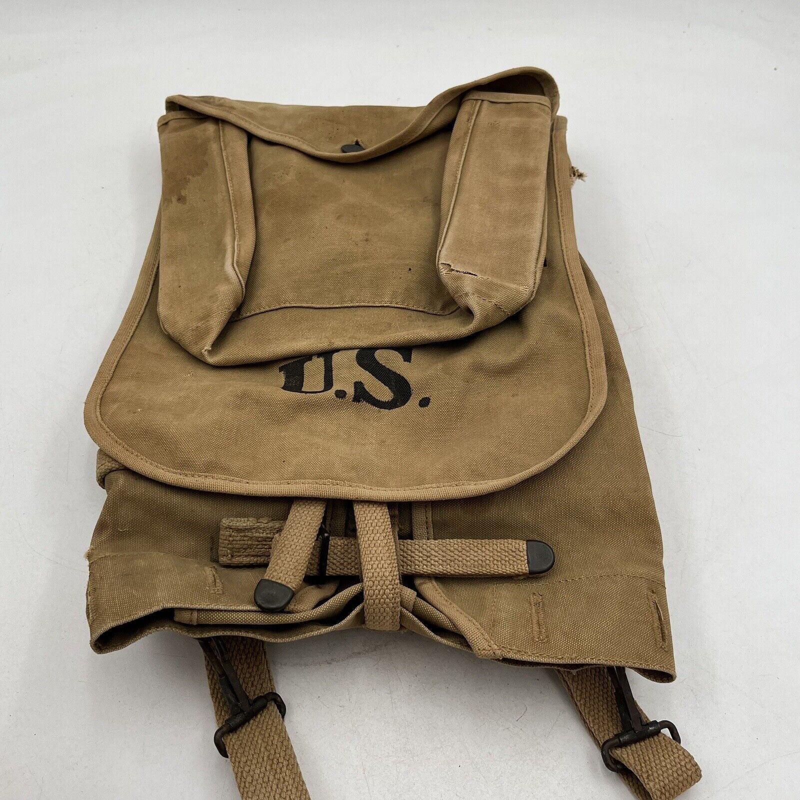 VTG Original WW1 era US Military M-1908 Haversack Backpack Campbell Perkins 7-19