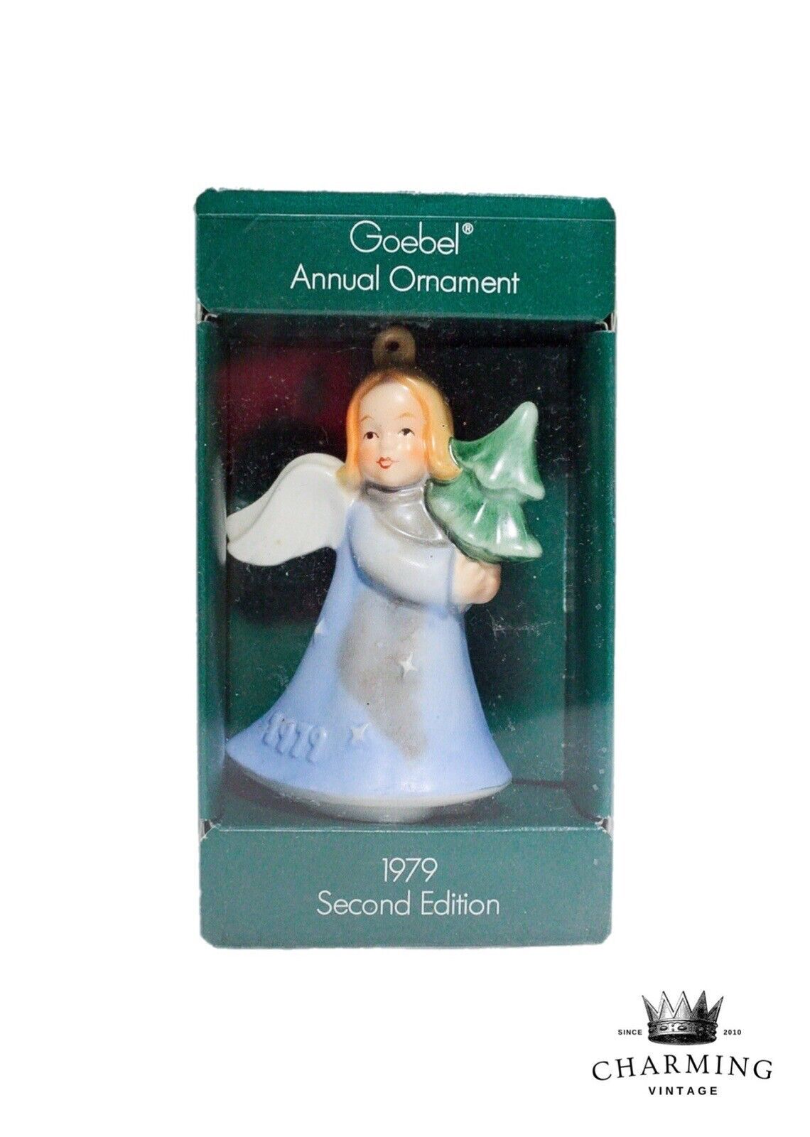 Vintage 1979 Goebel Germany Annual Ornament Second Edition Porcelain Angel
