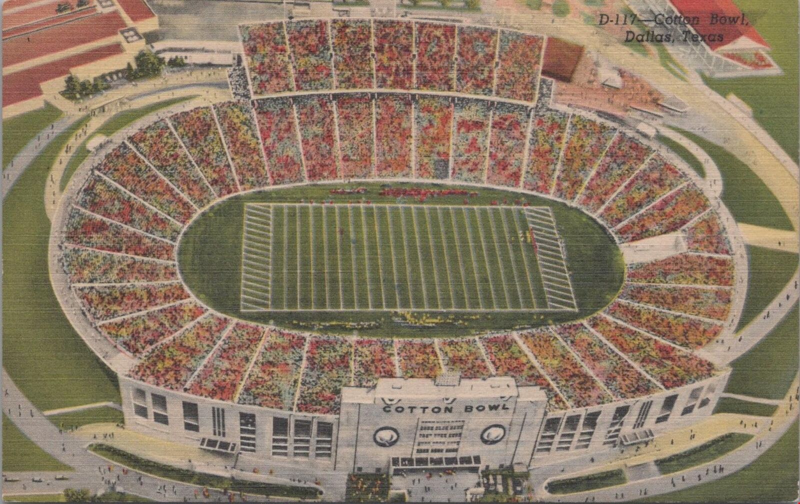 Postcard Sports Stadium Golden Bowl Dallas Texas TX 